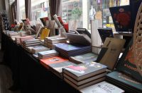 Book Display A book display in the front window of Clevo Books